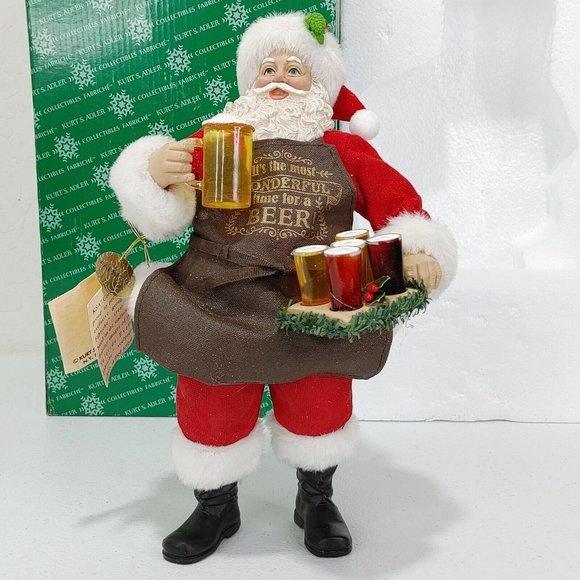 Kurt Adler Other - Santa Claus Holding Beer Kurt Adler's Fabriché' Collection Decoration Figurine